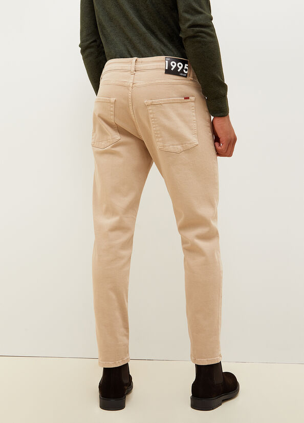 Jeans Slim Liu Jo Tapered Hombre Beige | SFH-915407