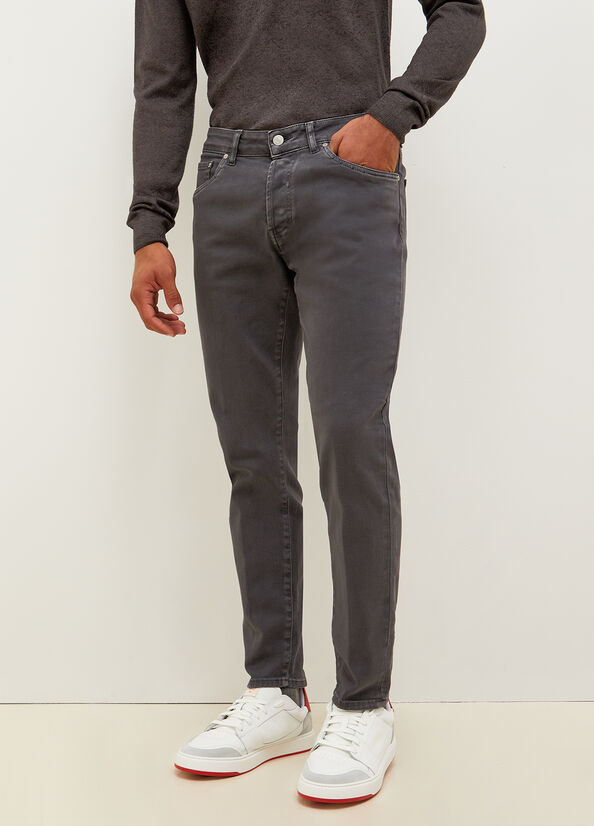 Jeans Slim Liu Jo Tapered Hombre Gris Oscuro | KDA-984362