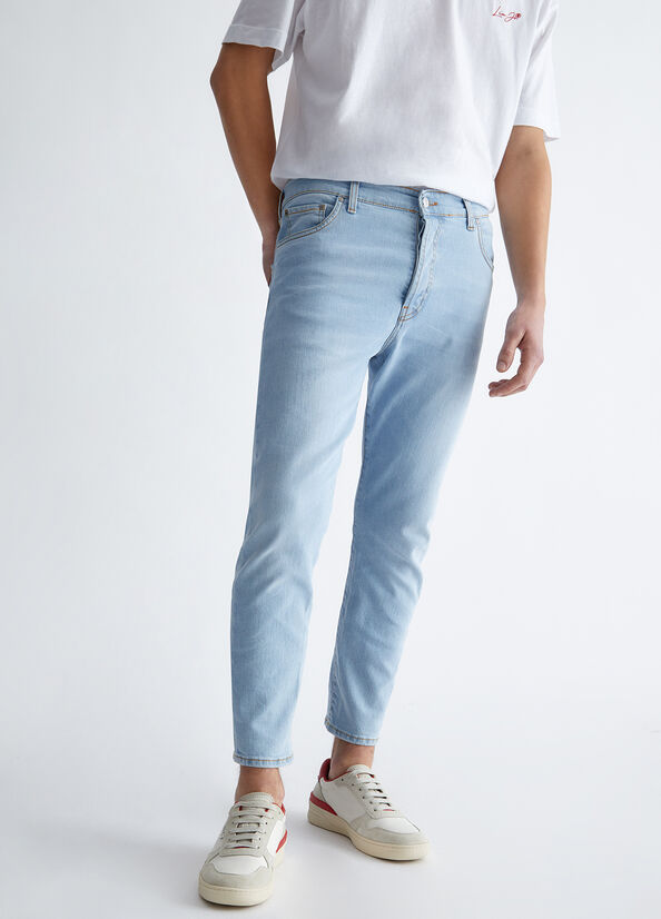 Jeans Slim Liu Jo Twisted Hombre Azules Claro | KFT-531946