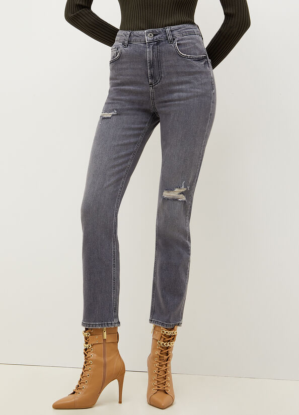 Jeans Straight Liu Jo Eco-Friendly Directo Mujer Gris | IDR-749012