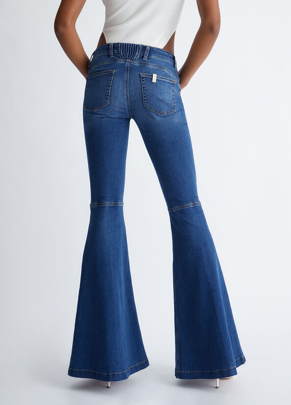 Jeans Straight Liu Jo Eco-Friendly Flare Mujer Azules Oscuro | XKC-509417