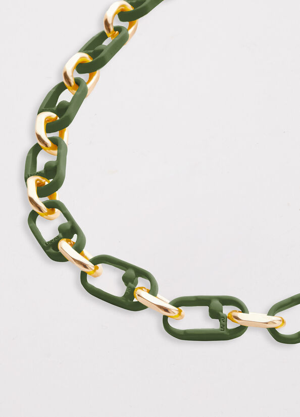 Joyería Liu Jo Monogram Necklace Mujer Verde | OJB-872936