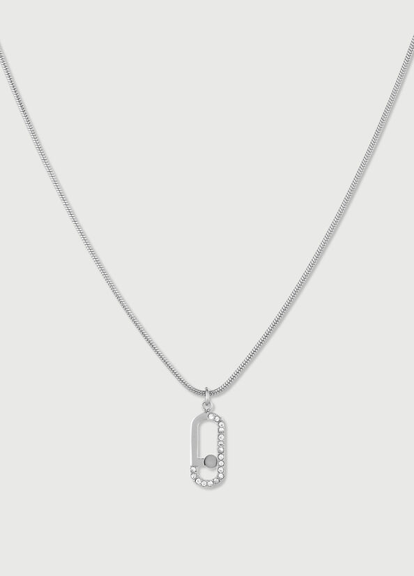 Joyería Liu Jo Necklace With Logo Charm Mujer Plateadas | JWB-579843