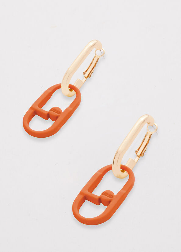 Joyería Liu Jo Pendant Earrings With Monogram Mujer Naranjas | CSI-978624