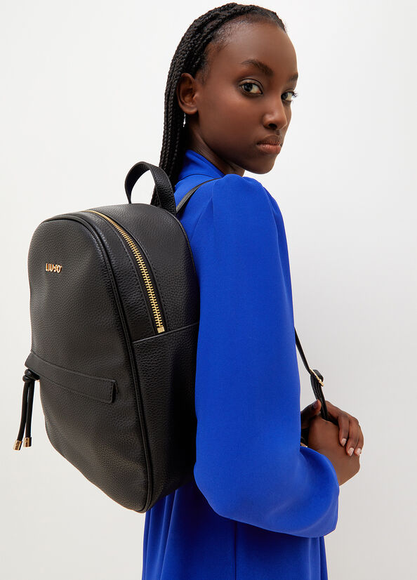 Mochilas Liu Jo Eco-Friendly Mujer Negras | YGN-521078