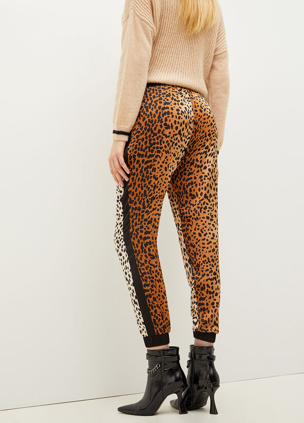 Pantalones Liu Jo Animal-Print Jogging Mujer Marrones | HVB-287496