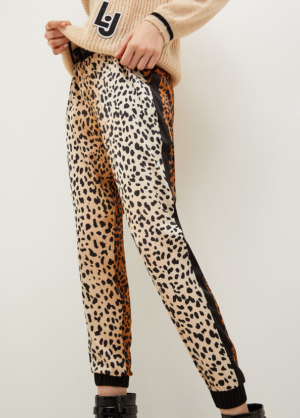 Pantalones Liu Jo Animal-Print Jogging Mujer Marrones | HVB-287496