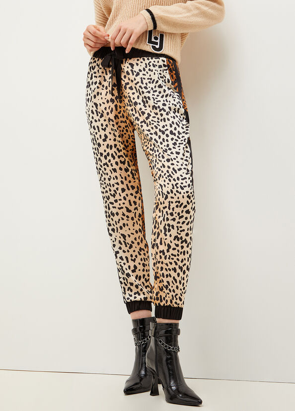 Pantalones Liu Jo Animal-Print Jogging Mujer Marrones | HVB-287496