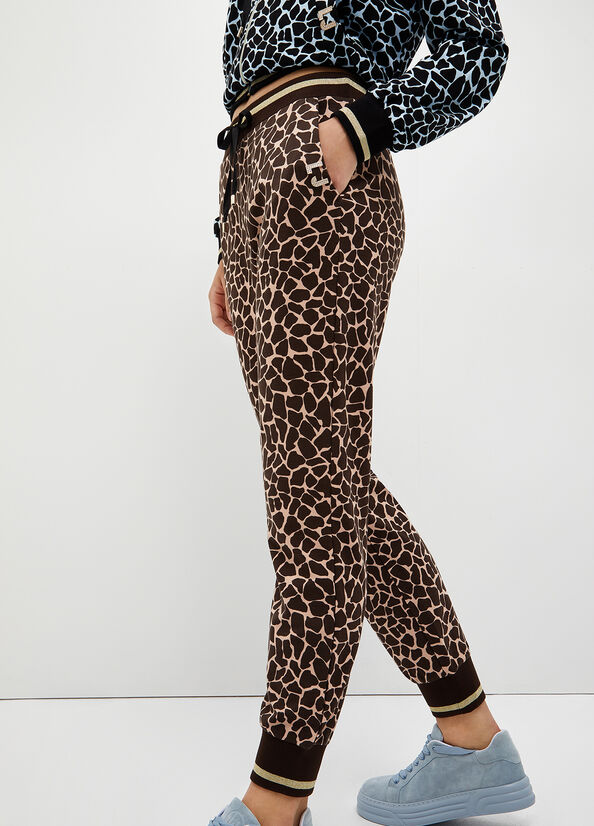 Pantalones Liu Jo Animal-Print Jogging Mujer Marrones | TNZ-275630