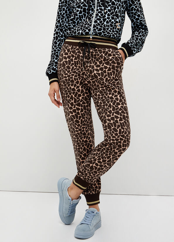 Pantalones Liu Jo Animal-Print Jogging Mujer Marrones | TNZ-275630