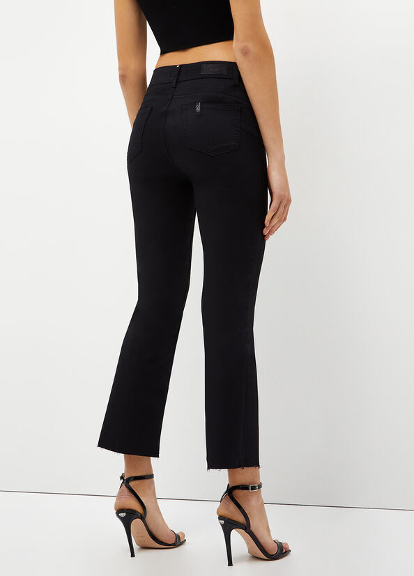 Pantalones Liu Jo Bottom Up Mujer Negras | QYE-452198