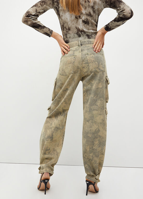 Pantalones Liu Jo Camouflage Cargo Mujer Verde | BKW-028694