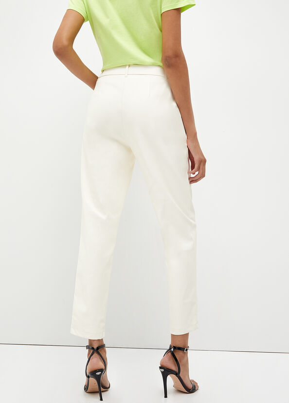 Pantalones Liu Jo Fabric Mujer Blancas | DGQ-392085