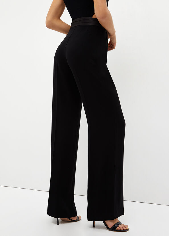 Pantalones Liu Jo Palazzo Mujer Negras | RVJ-987643