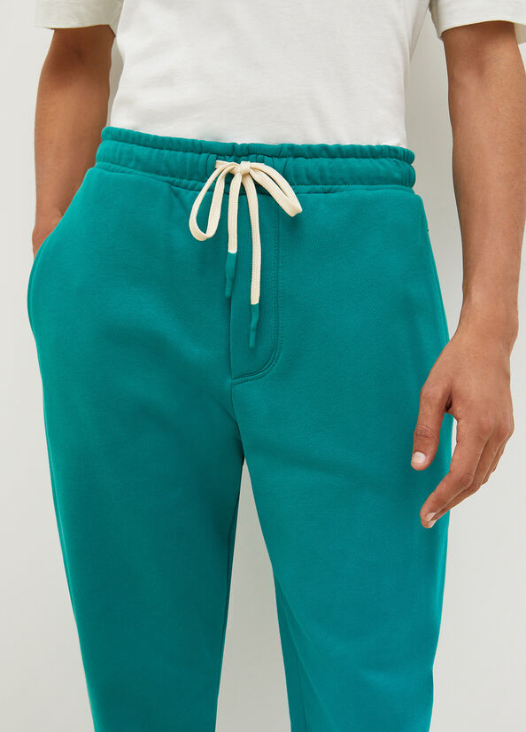 Pantalones Liu Jo Pure Algodon Joggers Hombre Verde | VRT-073982