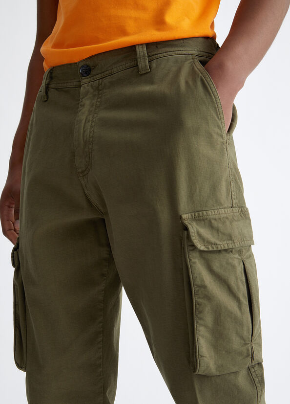 Pantalones Liu Jo Regular Fit Cargo Hombre Verde | VOD-468523