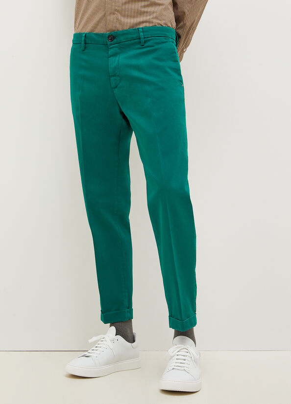 Pantalones Liu Jo Regular Fit Chinos Hombre Verde | SHG-746029