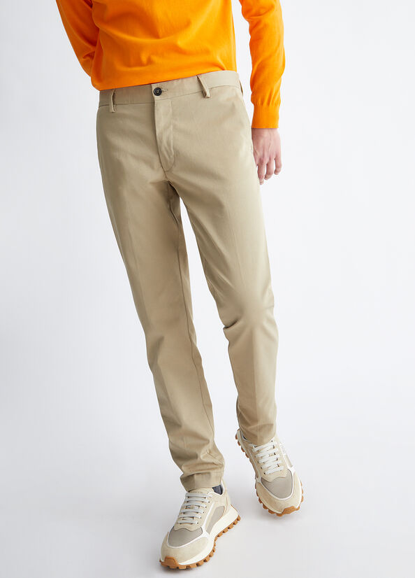 Pantalones Liu Jo Slim Fit Hombre Beige | OGH-506728