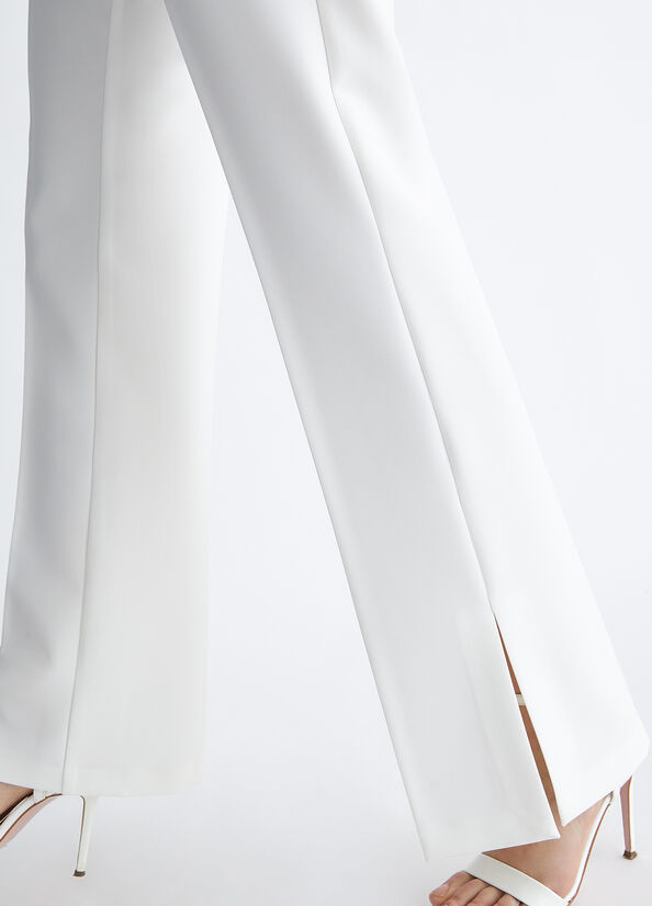 Pantalones Liu Jo Stylish White With Slits Mujer Blancas | FLN-508147