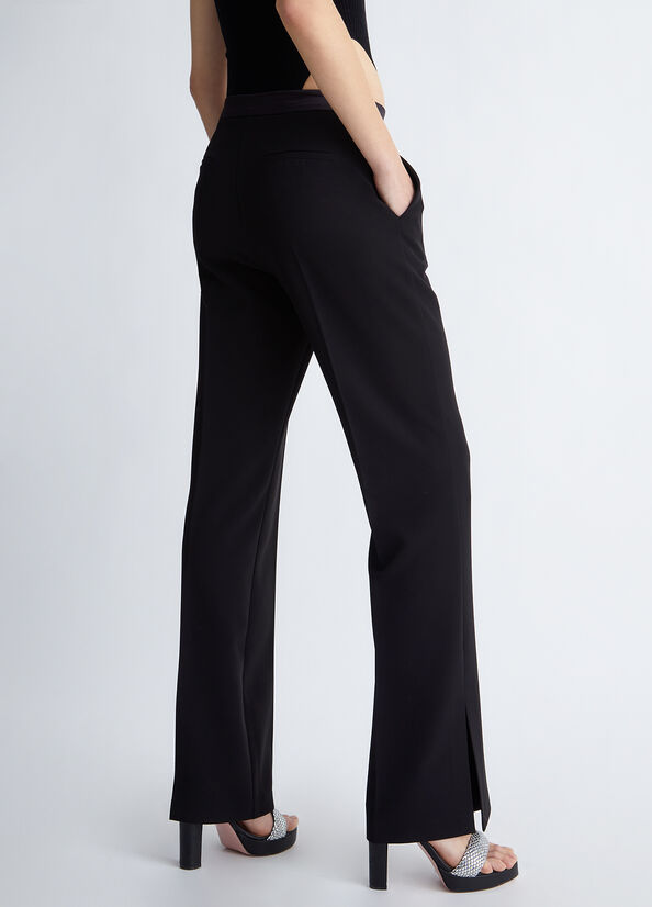 Pantalones Liu Jo Stylish With Slits Mujer Negras | ELK-385714