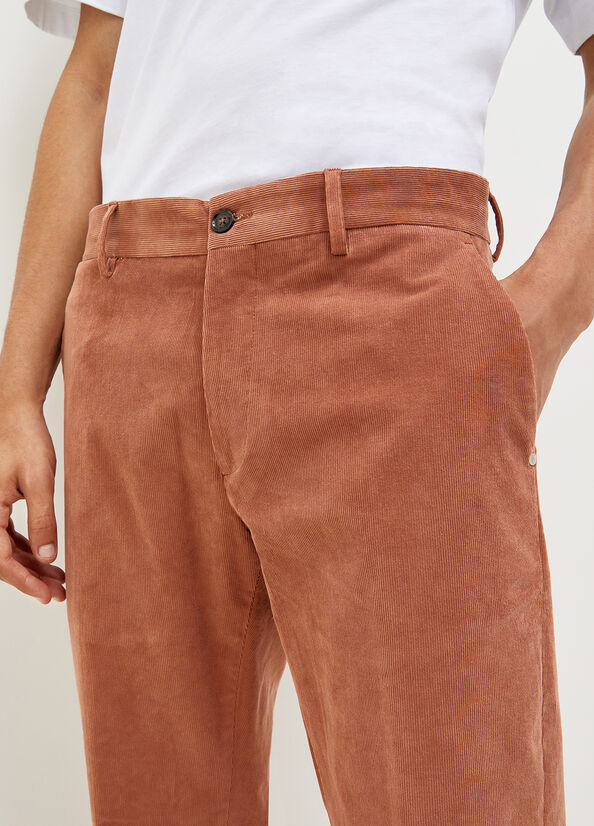 Pantalones Liu Jo Velvet Chinos Hombre Marrones | JQY-268401