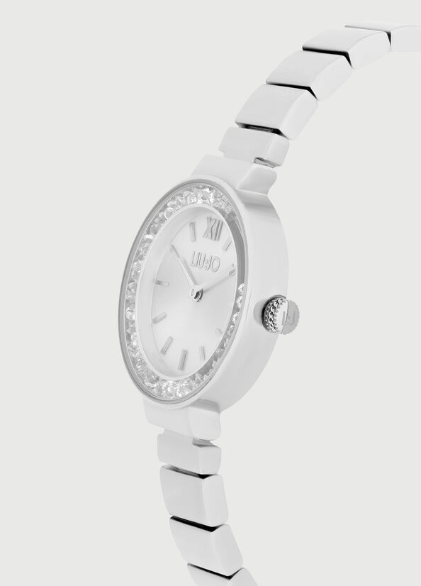 Relojes Liu Jo Steel With Diamantés Mujer Plateadas | HYR-095146