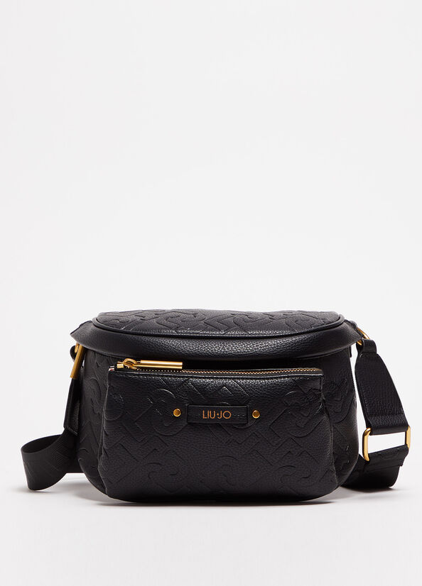 Riñonera Liu Jo Pouch With Logo Mujer Negras | DPG-568127