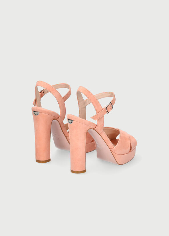 Sandalias Liu Jo With Anchos Heel Mujer Rosas | FMY-624813