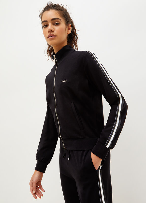 Sudaderas Liu Jo With Zip Mujer Negras | SWB-642307