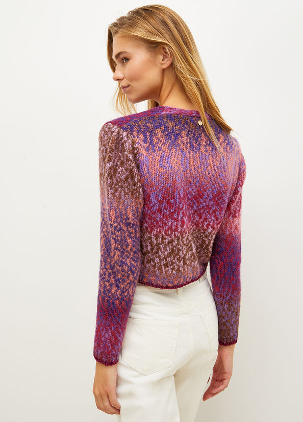 Suéteres Liu Jo Alpaca Blend Cardigan Mujer Moradas | ZVB-468509