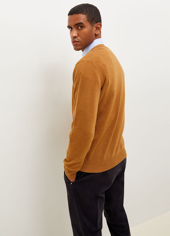 Suéteres Liu Jo Cashmere Pullover Hombre Marrones | WFV-073425