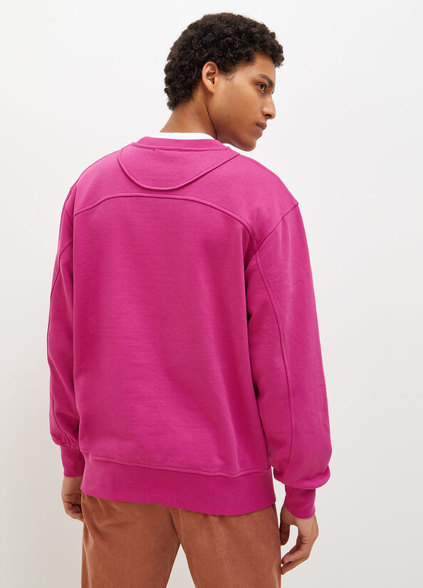 Suéteres Liu Jo Crew Neck Hombre Fucsia | DPJ-653279