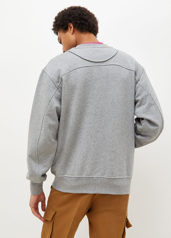 Suéteres Liu Jo Crew Neck Hombre Gris | IHZ-632854