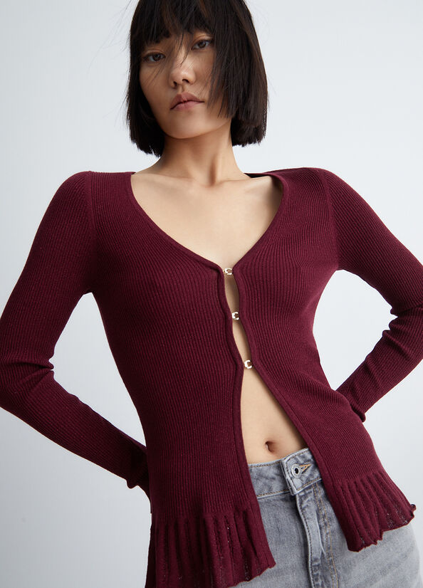 Suéteres Liu Jo Eco-Friendly Cardigan Mujer Rojas Oscuro | EUQ-365089