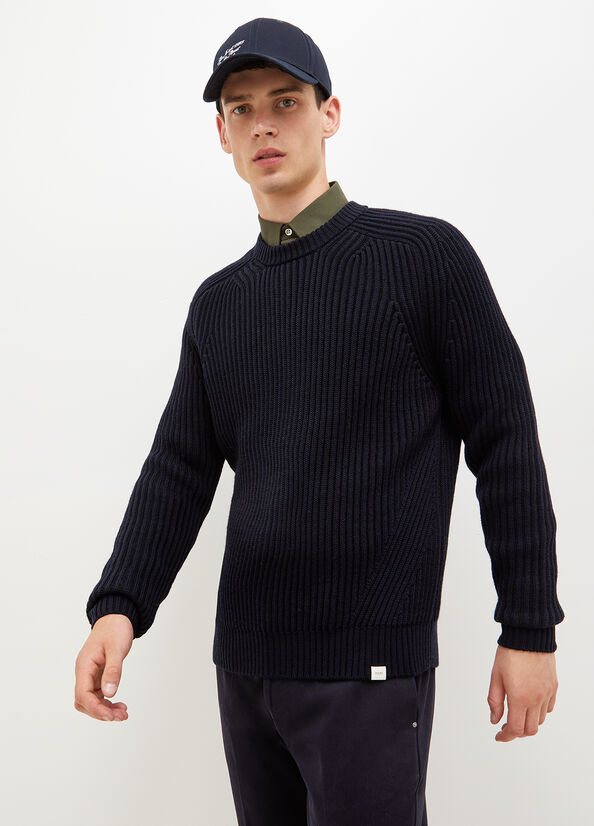 Suéteres Liu Jo Lana Pullover Hombre Azules Oscuro | DGB-076458