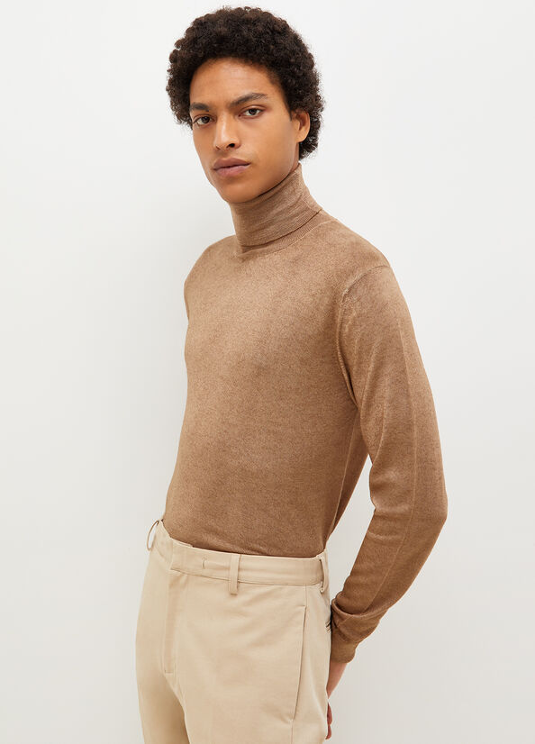 Suéteres Liu Jo Pure Turtleneck Hombre Marrones | IBF-423501