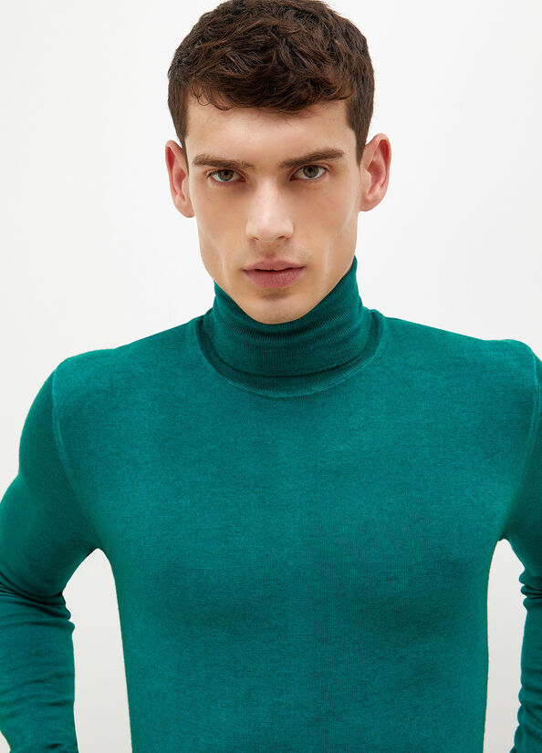 Suéteres Liu Jo Pure Turtleneck Hombre Verde | NQK-358290