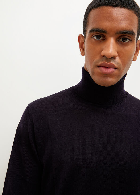 Suéteres Liu Jo Virgin Turtleneck Hombre Azules Oscuro | EOL-872196