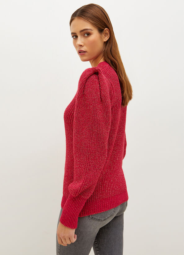 Suéteres Liu Jo With Puff Sleeves Mujer Fucsia | TVQ-914786