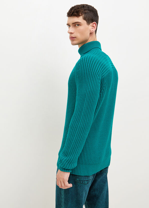 Suéteres Liu Jo Woollen Turtleneck Hombre Verde | OFE-024173