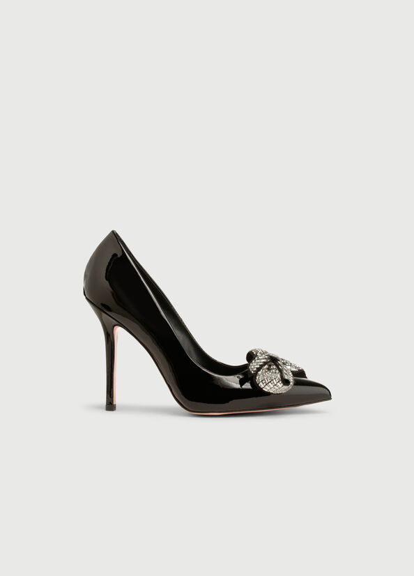 Tacones Altos Liu Jo Charol Cuero With Bow Mujer Negras | KDR-580736