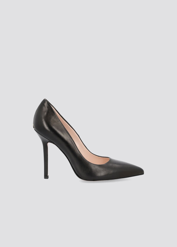 Tacones Altos Liu Jo Cuero Mujer Negras | ZLR-240391