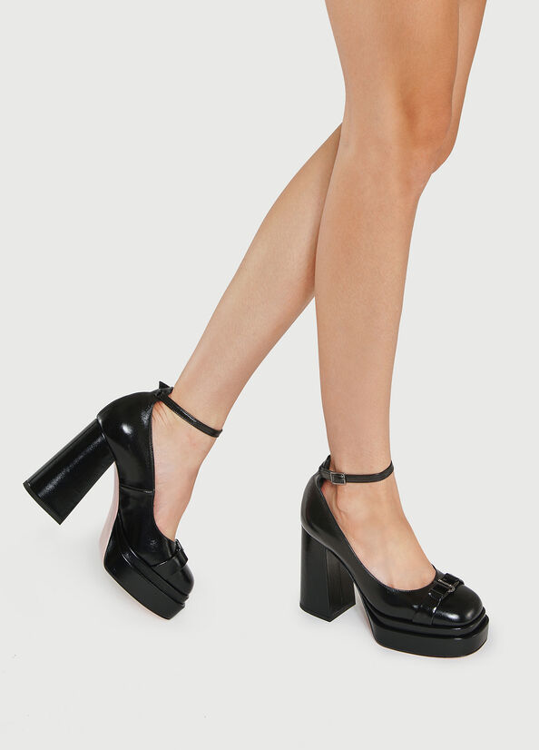 Tacones Altos Liu Jo Pumps With Anchos Mujer Negras | ADV-315042