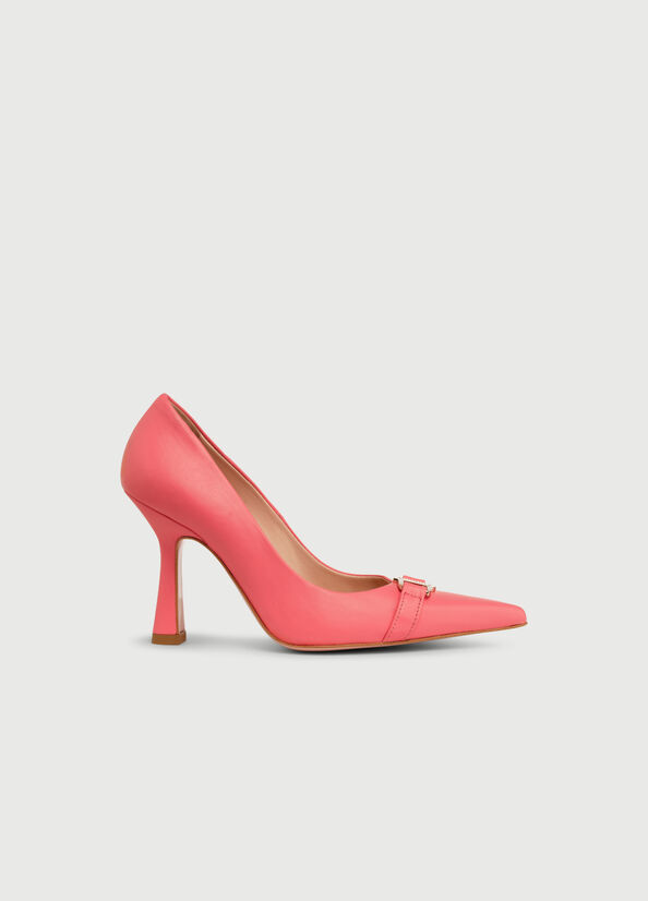 Tacones Altos Liu Jo With Jewel Logo Mujer Coral | EGC-743951