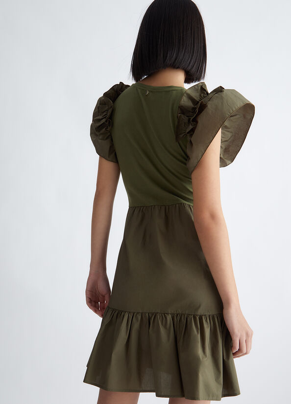 Vestido Liu Jo Algodon Mujer Verde Oliva | WGZ-738125