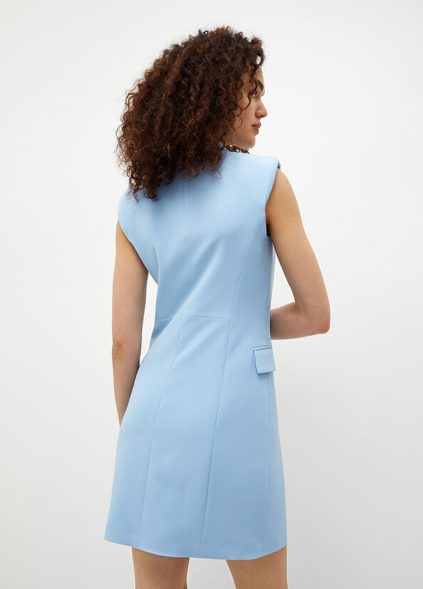 Vestido Liu Jo Double-Breasted Stretch Mujer Azules Claro | HLT-253619