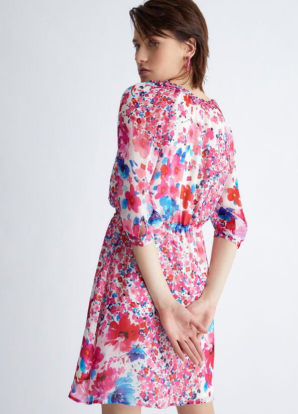 Vestido Liu Jo Eco-Friendly Floral Mujer Rosas | KBU-429701