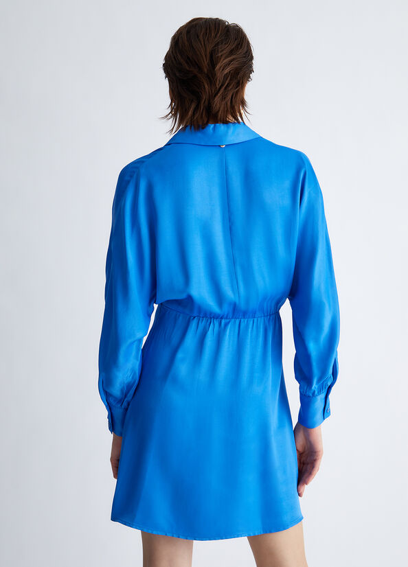 Vestido Liu Jo Eco-Friendly Mujer Azules Claro | SRD-879326