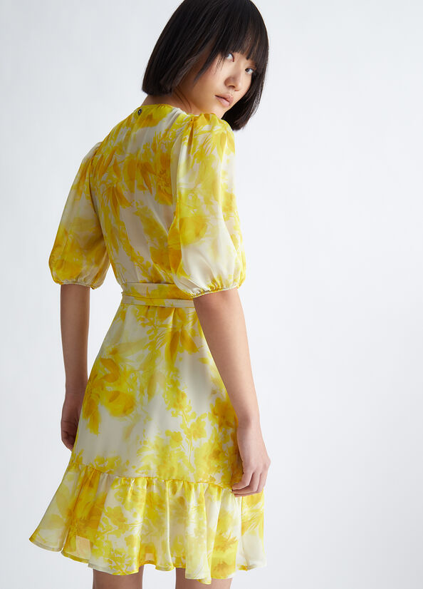 Vestido Liu Jo Floral Formal Mujer Amarillo | BYN-103698