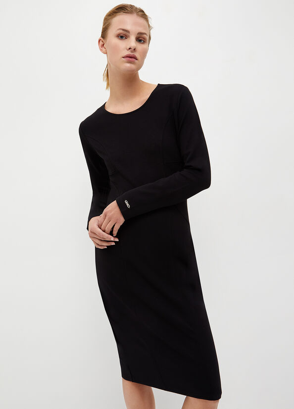 Vestido Liu Jo Jersey Mujer Negras | HGD-460152